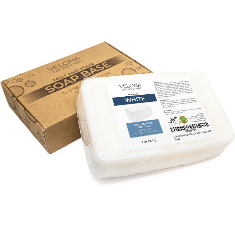 velona 2 LB - White Melt and Pour Soap Base SLS/SLES free | Natural Bars for The Best Result for Soap-Making - Image 4